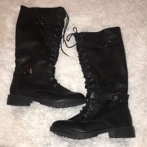 Black Lace Up Boots